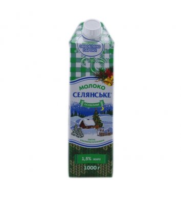 Молоко Селянське 1,5% 1л