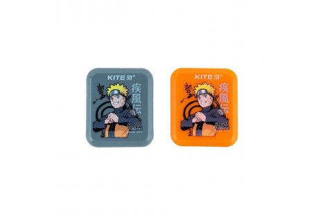 Чинка пластикова 1 лезо з контейнером "Naruto", Kite