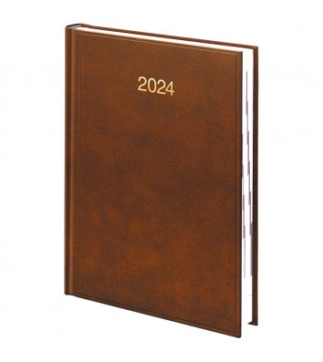 Ежедневник датированный А5 2024 Miradur коричневый, Brunnen