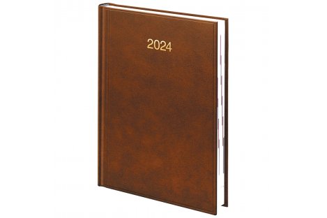 Ежедневник датированный А5 2024 Miradur коричневый, Brunnen