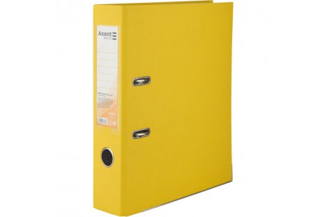 Папка-регистратор А4 70мм односторонняя желтая, Axent