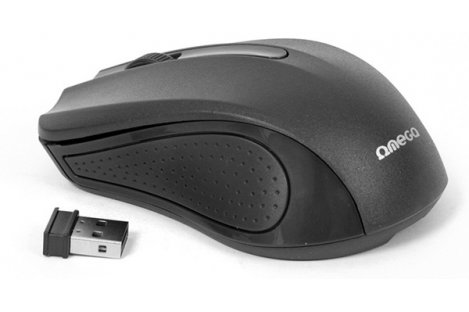 Мышь компьютерная беспроводная черная, Omega Wireless OM-419 Black