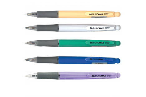 Ручка шариковая автоматическая Solid, цвет чернил синий 0,7мм, Buromax
