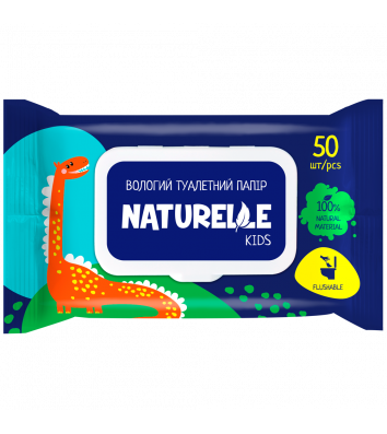 Папір туалетний вологий 50 шт "Kids", Naturelle