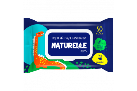 Папір туалетний вологий 50 шт "Kids", Naturelle