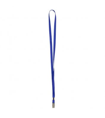 Шнурок для бейджа с металлическим клипом синий, Axent