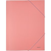 Папка А4 пластиковая на резинках Pastelini розовая, Axent