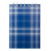Блокнот А7 48арк клітинка "Шотландка", верхня спіраль синій, Buromax