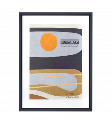 Фоторамка 21*30 см пластикова чорна, Buromax