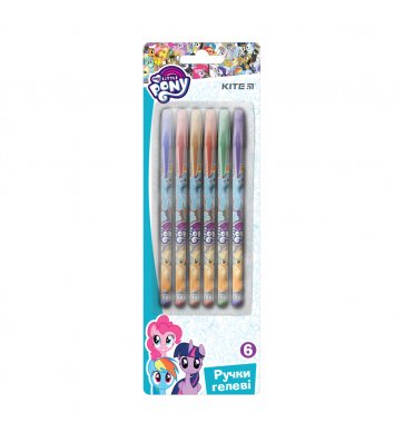 Набір гелевих ручок 6 кольорів з глітером 0,8мм Little Pony, Kite