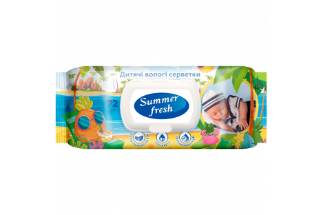 Серветки вологі дитячі 72 шт "Mega Pack", Summer Fresh