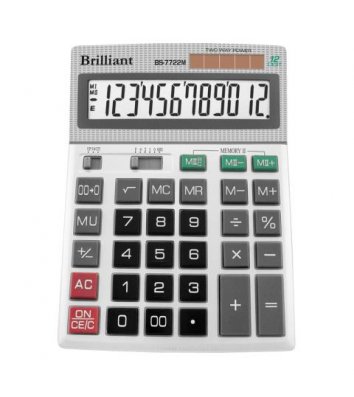 Калькулятор 12 розрядів 151х204х38мм, Brilliant