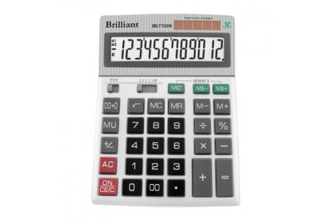 Калькулятор 12 разрядов 151х204х38мм, Brilliant