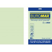 Бумага А4  80г/м2  20л цветная пастельный зеленый, Buromax
