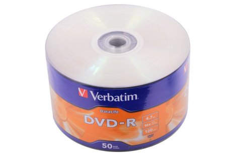 Диск DVD+R 4.7Gb 16х Wrapped Matt Silver 50шт, Verbatim Диск DVD+R 4.7Gb 16х Wrapped Matt Silver 50шт, Verbatim