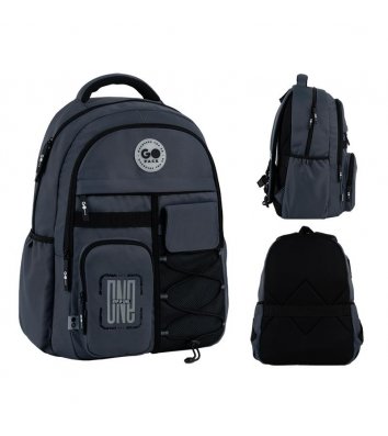 Рюкзак молодіжний Education teens темно-сірий, Go Pack