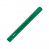 Лінійка 30см пластикова матова зелена, Axent