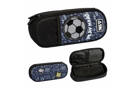 Пенал твердий 1 відділення на блискавці "Football", Yes Пенал твердий 1 відділення на блискавці "Football", Yes