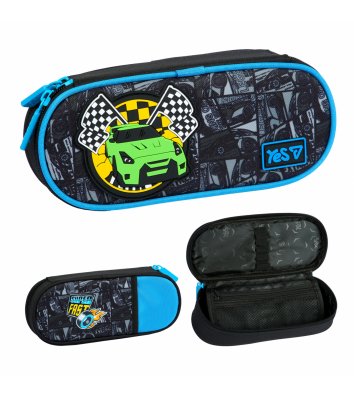 Пенал твердий 1 відділення на блискавці "Super Racer", Yes