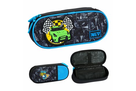 Пенал твердий 1 відділення на блискавці "Super Racer", Yes Пенал твердий 1 відділення на блискавці "Super Racer", Yes