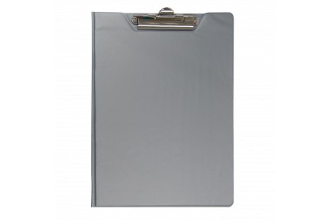 Планшет-папка А4 с прижимом PVC серый, Buromax