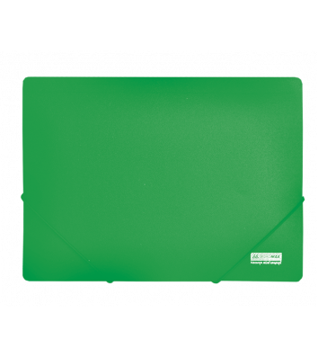 Папка А4 пластиковая на резинках зеленая, Buromax