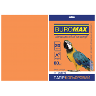 Бумага А4  80г/м2  20л цветная интенсивный оранжевый, Buromax