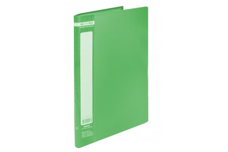Папка А4 пластикова з 20 файлами зелена Jobmax, Buromax