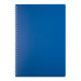 Блокнот A4 80арк клітинка Classic, бічна спіраль синій, Buromax