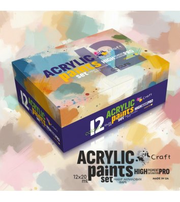 Фарба акрилова 12 кольорів 20 мл, Art Craft