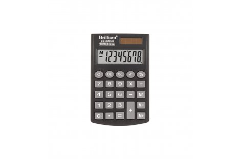 Калькулятор 8 разрядов карманный 62*98*10мм, Brilliant
