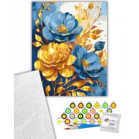 Картина по номерам "Яскраві квіти" з металізованими фарбами 40*50 см, Art Craft