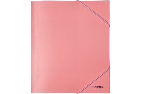 Папка А5 пластиковая на резинках Pastelini розовая, Axent