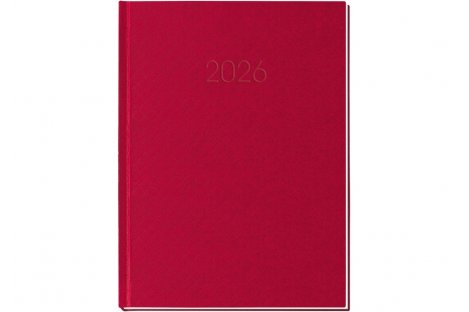 Щоденник датований A5 2026 Клітинка червоний, Economix