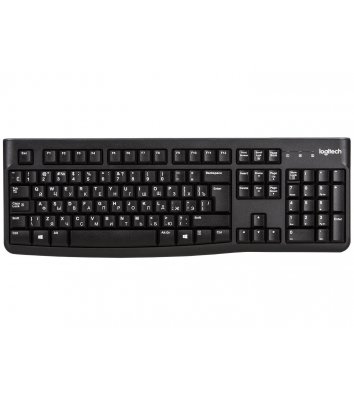 Клавіатура комп'ютерна провідна чорна, Logitech Keyboard K120 EOM UKR