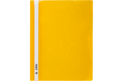 Папка-скоросшиватель А4 без перфорации, фактура глянец желтая, Buromax