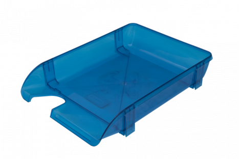 Лоток горизонтальный пластиковый голубой прозрачный, Arnika