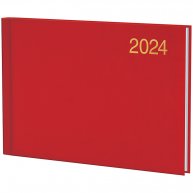 Щотижневик датований А6 2024 кишеньковий Miradur червоний, Brunnen