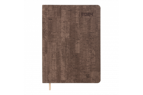 Щоденник датований A5 2024 Wood коричневий, Buromax
