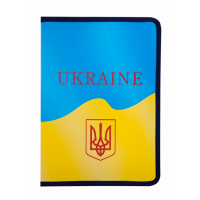 Папка A4 пластикова на блискавці Ukraine cиньо-жовта, Buromax