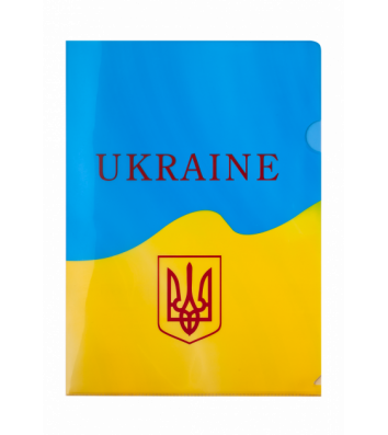 Папка-куточок А4 пластикова Ukraine Arabeski синьо-жовта, Buromax