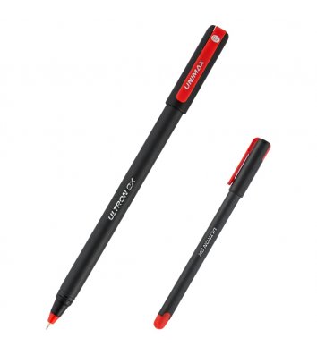Ручка кулькова  Ultron 2x, колір чорнил червоний 0,7мм, Unimax