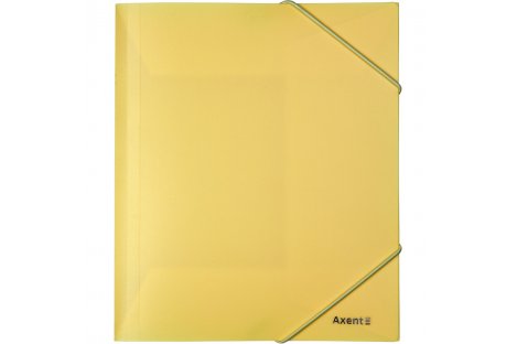 Папка А5 пластиковая на резинках Pastelini желтая, Axent