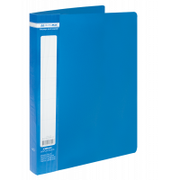 Папка А4 пластиковая 40 файлами синяя Jobmax, Buromax