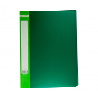 Папка А4 пластикова з 30 файлами зелена Jobmax, Buromax