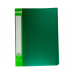 Папка А4 пластиковая 30 файлами зеленая Jobmax, Buromax