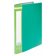 Папка А4 пластикова з 10 файлами зелена Jobmax, Buromax