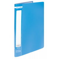 Папка А4 пластиковая с 10 файлами синяя Jobmax, Buromax