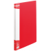 Папка А4 пластикова з 20 файлами червона Jobmax, Buromax