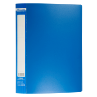 Папка А4 пластиковая с 30 файлами синяя Jobmax, Buromax